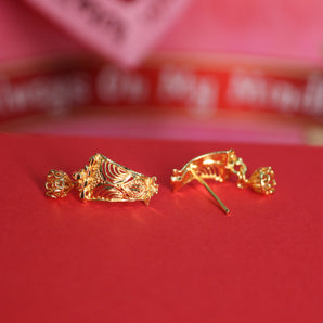 Aanandita Golden Waterproof Jhumki Earring