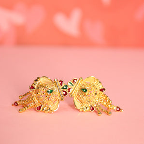 Aanandita Golden Royal Party wear Earring