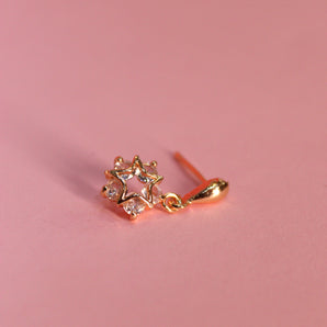 Aanandita Rose Gold Star Earring