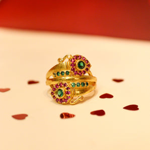 Aanandita Colorful Gems Studded Ring