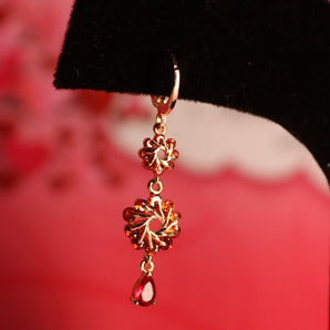 Aanandita Gold Plated Earring With Ruby