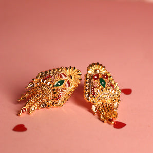 Aanandita Golden Beautiful Meena Earring