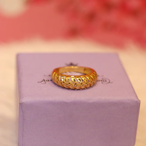 Aanandita Golden Waterproof Ladies Ring