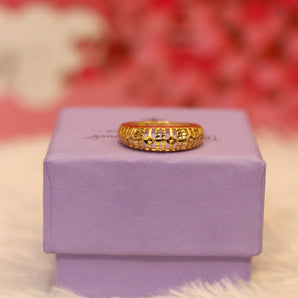 Aanandita Golden Ring With Beautiful Design