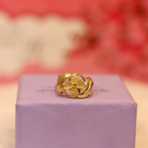 Aanandita Golden Flower Ring