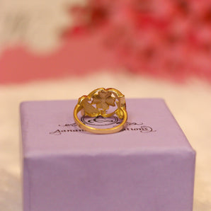 Aanandita Golden Flower Ring