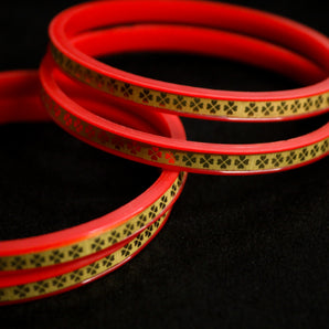 Aanandita Red Gold Dailywear Bangle