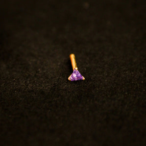 Aanandita Purple AD Nose pin