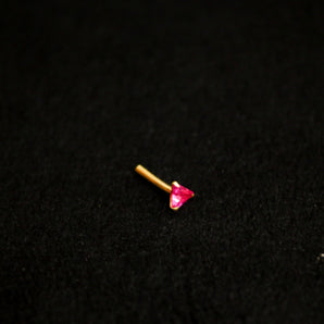 Aanandita Beautiful Pink AD Nose Pin