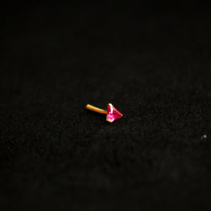 Aanandita Beautiful Pink AD Nose Pin