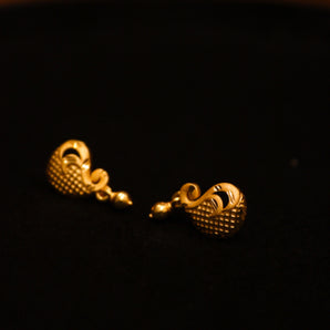 Aanandita Golden Light Weighted Stud Earrings