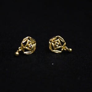 Aanandita Golden Bloomfire Tops Earrings