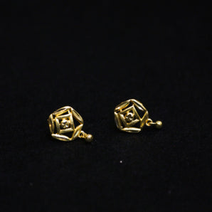 Aanandita Golden Bloomfire Tops Earrings