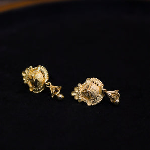 Aanandita Beautiful Lamp Gold Stud Earrings