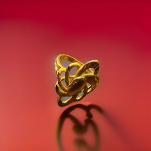 Aanandita Golden Romantic Creative Ring