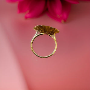 Aanandita Golden Blossom Flower Ring