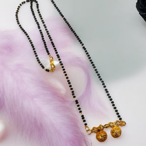 Aanandita Golden Black Beads With Wati Mangalsutra