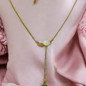 Aanandita Golden Partywear Rose Gold Flower Chain