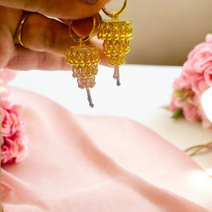 Aanandita Golden Bali Designer Earring