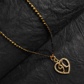 Aanandita Golden H letter Mangalsutra